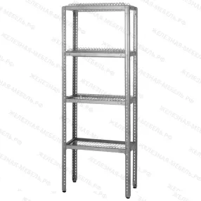 стеллаж для сушки посуды сспн - 1600х600х300 «norma inox» (сетки «стаканы» - 4 шт.)